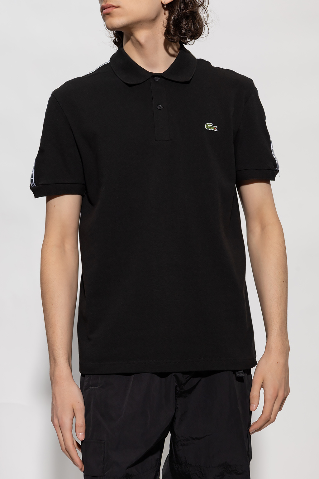 SchaferandweinerShops Canada Black Polo shirt with logo Lacoste Polo Masculina Piquet Toledo Polo Wear P